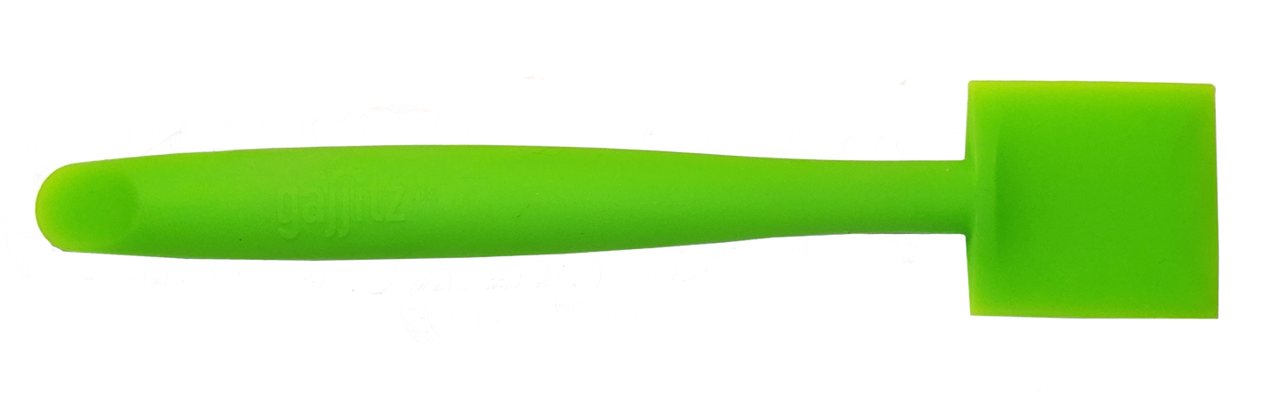 Green CatSpat cat food scraper