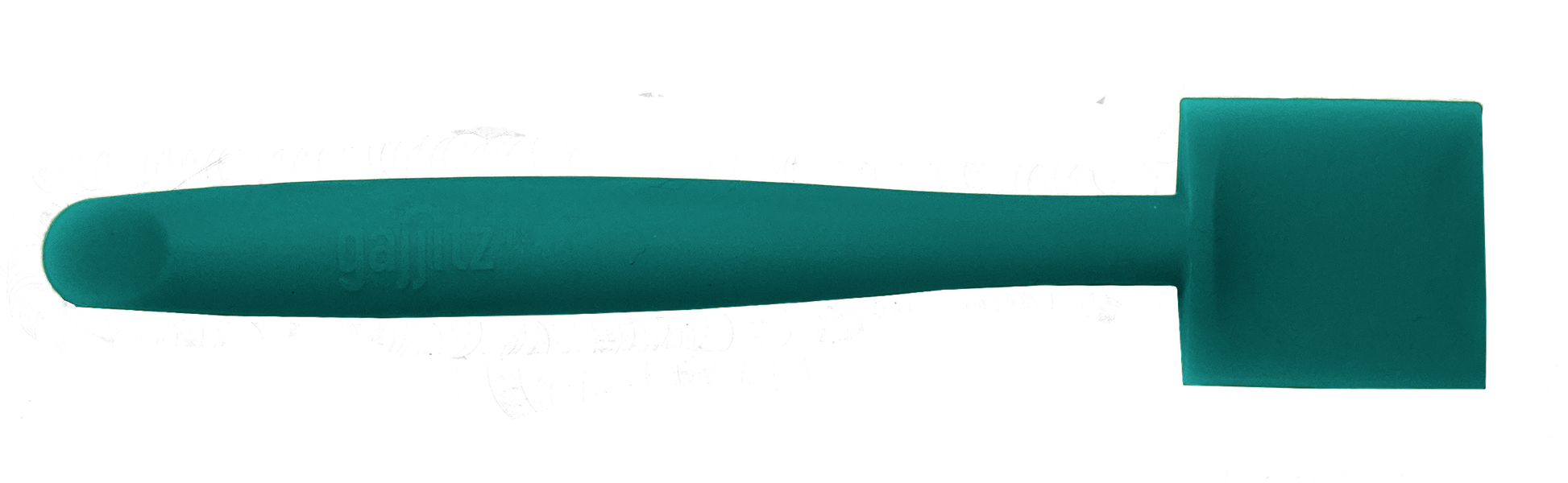 Turquoise CatSpat cat food scraper